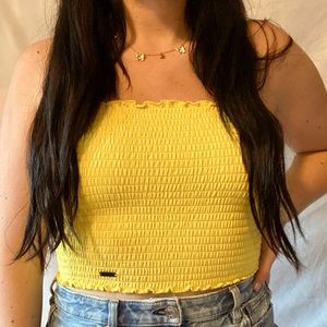 🌼Yellow Smoked Tube Top🌼